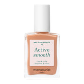 Manucurist Active Smooth 02 nude bottle shows a golden satin finish for natural nail care.