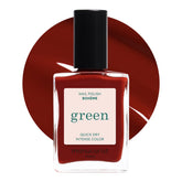 Manucurist Green Bohème bottle shows rich brownish-red color with a glossy finish.