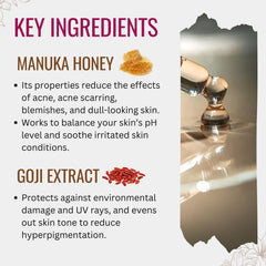 Manuka Lane Serum texture swirl highlights silky hydration for bright, refreshed skin.