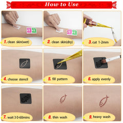 ManYan HaiYan DIY ink set with brown/black/maroon tones for bold temporary designs