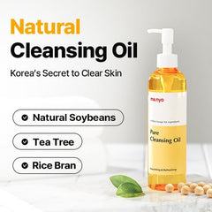 MANYO 14-plant-based oils blend highlights nourishing skincare.