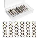MAORULU spiral bobby pins brown storage tin secure bun updos