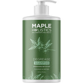 Maple Holistics clarifying shampoo bottle delivers deep cleansing for oily hair.