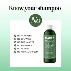 Maple Holistics clarifying shampoo foam lather illustrates thorough cleansing without harsh residues