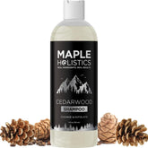 Maple Holistics cleansing shampoo dry scalp application with rich lather and hydrating cleanse.
