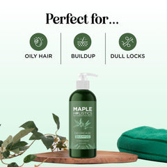 Maple Holistics Degrease label closeup highlighting vegan color-safe formula.
