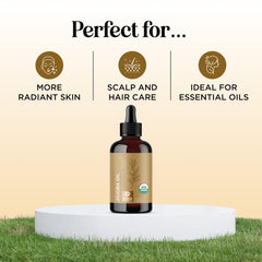 Maple Holistics jojoba oil on skin demonstrates lightweight moisturization for daily care