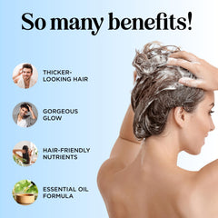 Maple Holistics Rosemary and Biotin Shampoo lather close-up with rich foam.