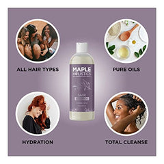 Maple Holistics Sage and Rosemary Shampoo lather shows rich foam for a refreshing cleanse.