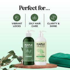 Maple Holistics scalp closeup shows balanced oil control