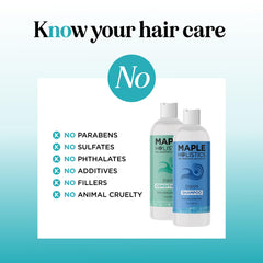 Maple Holistics tea tree oil ingredient shot emphasizes clarifying action for swimmers