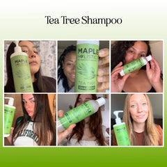 Maple Holistics Tea Tree Oil Shampoo clarifying lather removing buildup.
