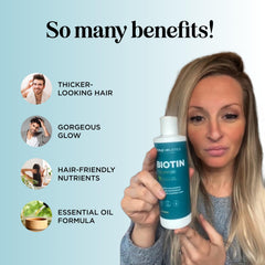 Maple Holistics Biotin Shampoo ingredients close-up with coconut and argan oils