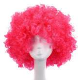 MapofBeauty 35cm fluffy clown wig pink, ideal for playful party looks.