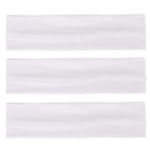 MapofBeauty 3Pack yoga headbands in white with stretch for workouts