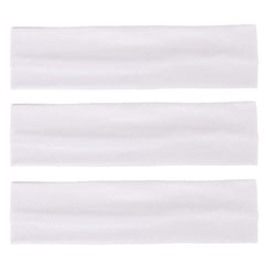 MapofBeauty 3Pack yoga headbands in white with stretch for workouts