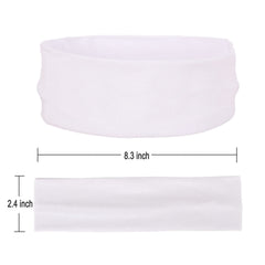 MapofBeauty 3Pack yoga headbands in white during a workout