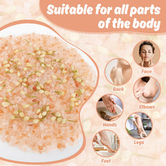 MAQIHAN pink bath salts with jasmine buds for aromatherapy relaxation
