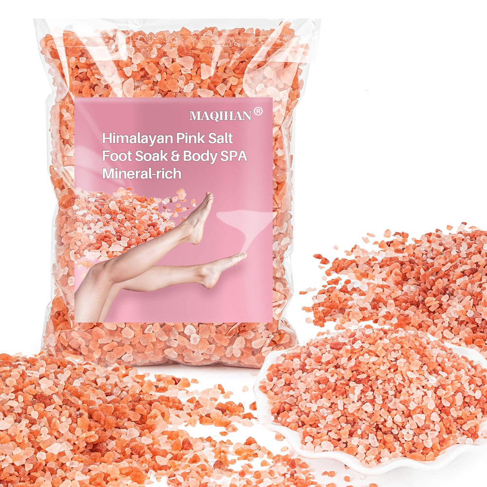 MAQIHAN Pink Salt crystals for a relaxing bath ritual.