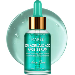 MAREE 10% azelaic serum bottle calms redness and hydrates skin