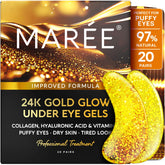 MAREE 24k gold glow eye gels patch offers soothing hydration for refreshed under-eye skin