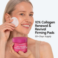 MAREE Collagen Acne Clearing Polish Pad — centella calming touch for sensitive skin.