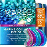 MAREE Eye Gels packaging with cooling patches for puffiness relief and hydration