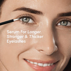 MAREE serum brush application shows precise lash line coating for daily use