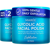 MAREE Glycolic Acid Polishes two-pack closeup for glowing skin prep.