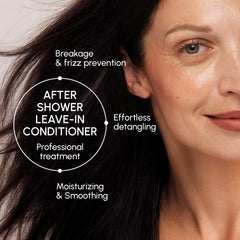 Applying MAREE Leave In Conditioner spray for fast styling