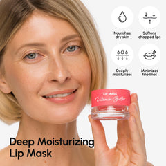 MAREE Lip Mask Overnight closeup swatch reveals creamy texture and glide
