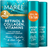 MAREE Under Eye Balm Stick closeup reveals creamy texture ideal for gentle under-eye hydration.