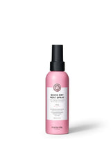 Maria Nila Quick Dry Heat Spray bottle front view demonstrates heat protection