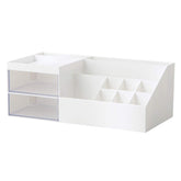 Marknor vanity organizer front view shows tidy cosmetics for quicker routines.