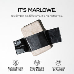 MARLOWE No. 102 sage fir scent bouquet evokes fresh woodland spa vibes.