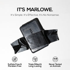 Marlowe No. 106 Charcoal Soap with shea butter and olive oil for hydration