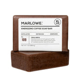 Marlowe No.109 Coffee Bar Soap close-up exfoliating grains for smoother skin.