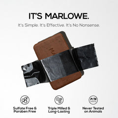 Marlowe No.109 Coffee Bar Soap shows lather-rich foam for a refreshing cleanse.