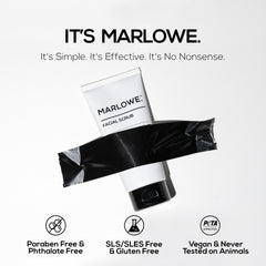 MARLOWE No. 122 pine and agarwood scent display bottle conveying fresh, woodsy aroma.