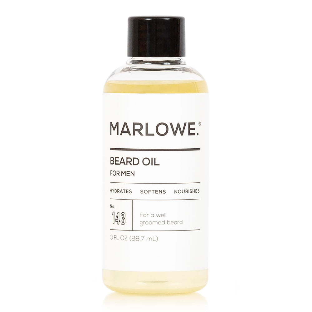 MARLOWE No 143 beard oil application aids easy conditioning for a softer, groomed beard