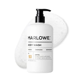 MARLOWE No. 103 Body Wash bottle with pump for a refreshing Santal cleanse