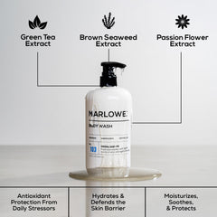 MARLOWE No. 103 energizing lather forms on skin