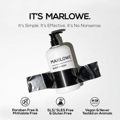 MARLOWE No. 103 willow bark extracts in the formula for gentle cleansing
