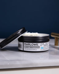 MARLOWE Pine-Agarwood scent bottle highlights the woodsy aroma for daily refreshment.