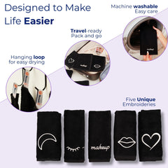 Marmaris Co luxury black washcloths plush weave ideal for everyday gentle cleansing