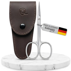 MarQus Solingen curved cuticle scissors for precise trimming.
