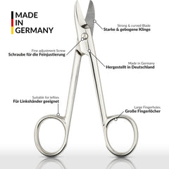 MarQus toenail scissors cut-tested edge for reliable performance.