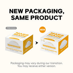 MARS MADE Rice Water Shampoo Bar 2.0 bar closeup reveals creamy lather and cleansing ease.