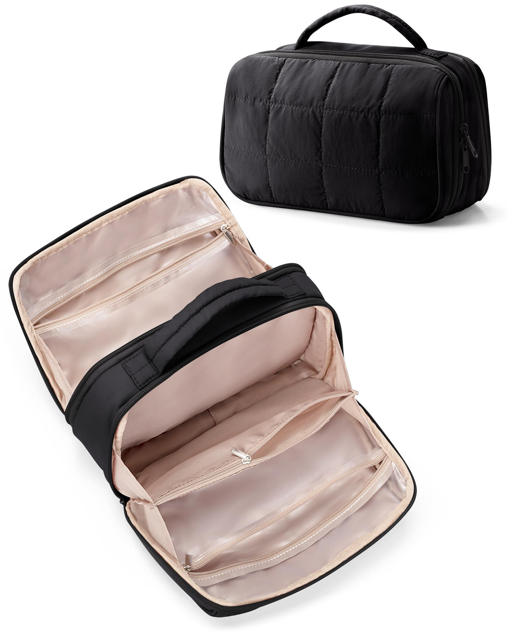 Marscamd travel makeup bag with wide-open design for quick access