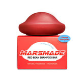 MARS MADE Red Bean Shampoo Bar unwrap reveals rich lather for vibrant color and scalp refresh.